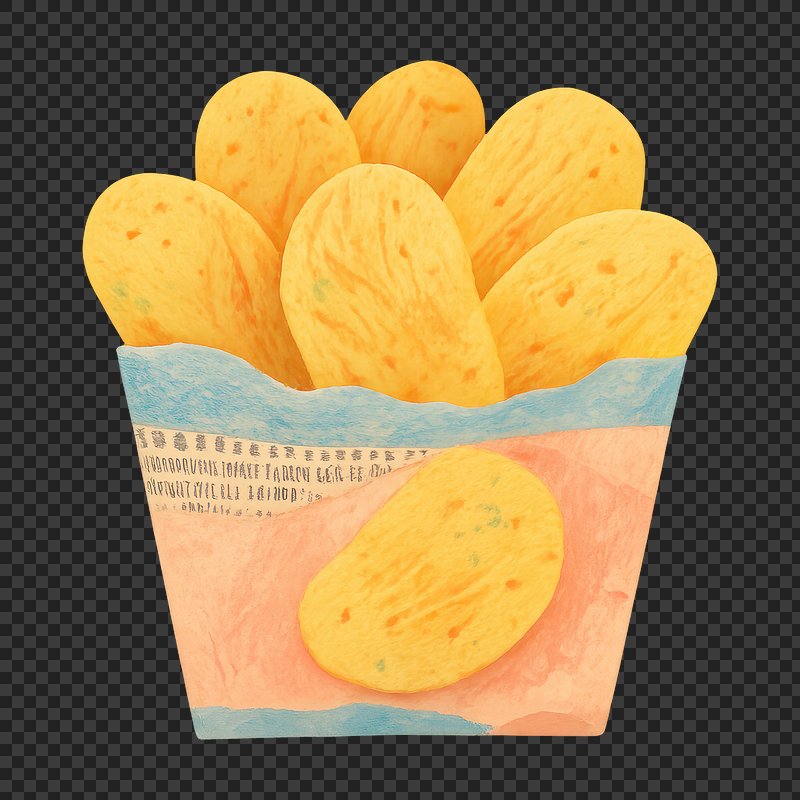 PNG Crispy potato chips packaging