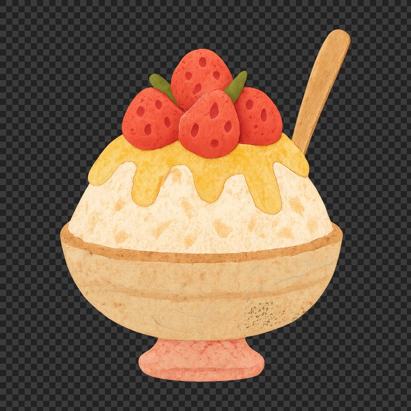 PNG Delicious strawberry dessert illustration.
