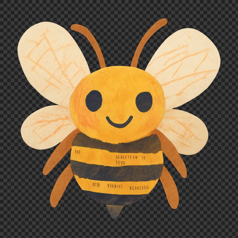 PNG Cute cartoon bee illustration