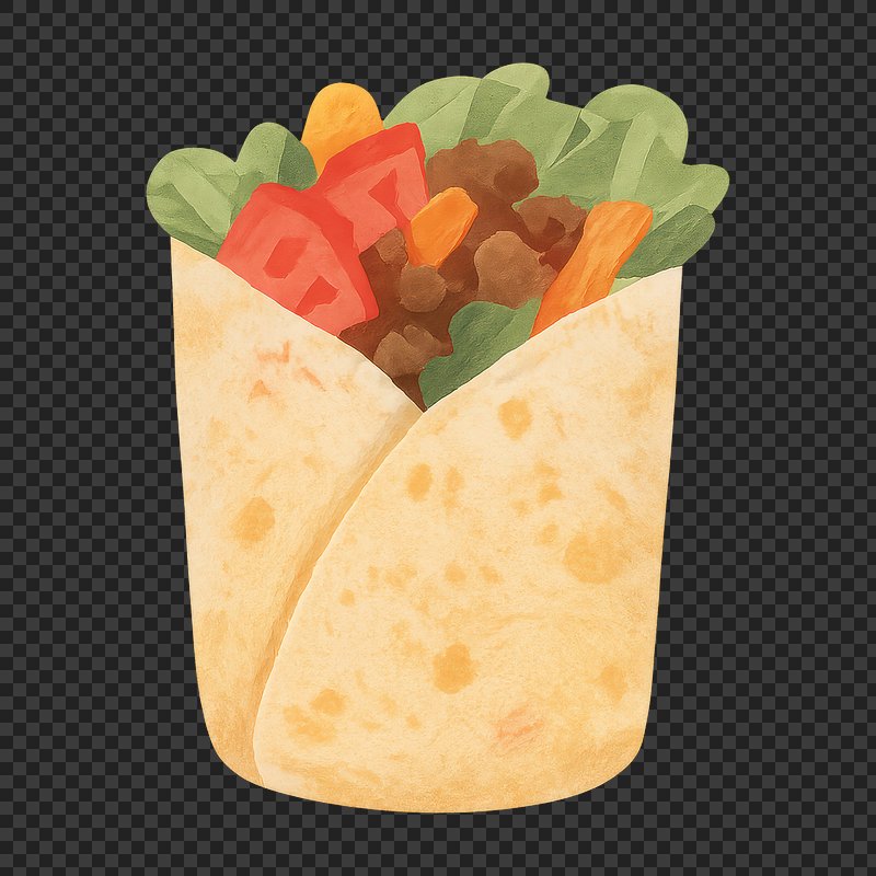 PNG Colorful delicious wrap illustration.