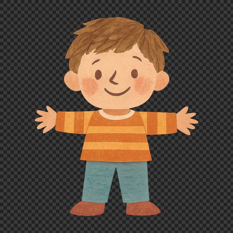 PNG Cute cartoon child illustration.