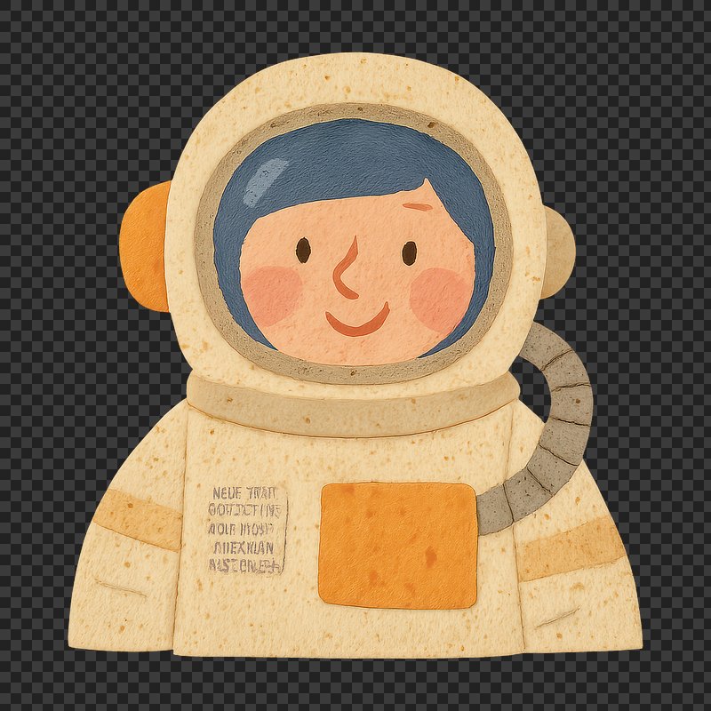 PNG Cute astronaut sandwich art