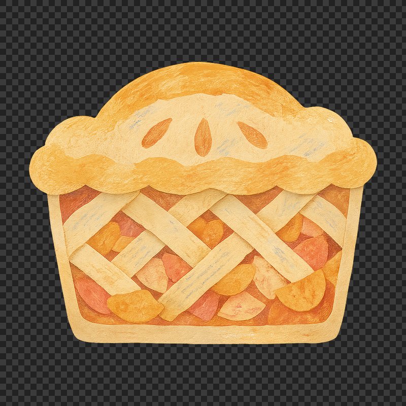 PNG Delicious lattice fruit pie illustration.