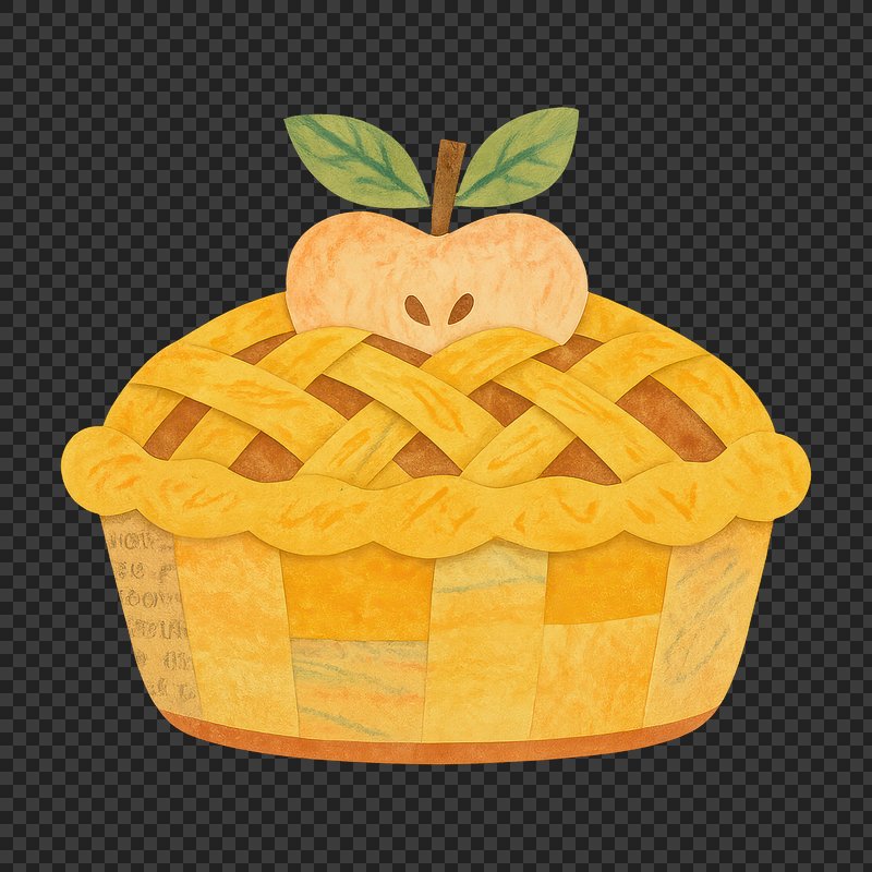 PNG Delicious apple pie illustration.