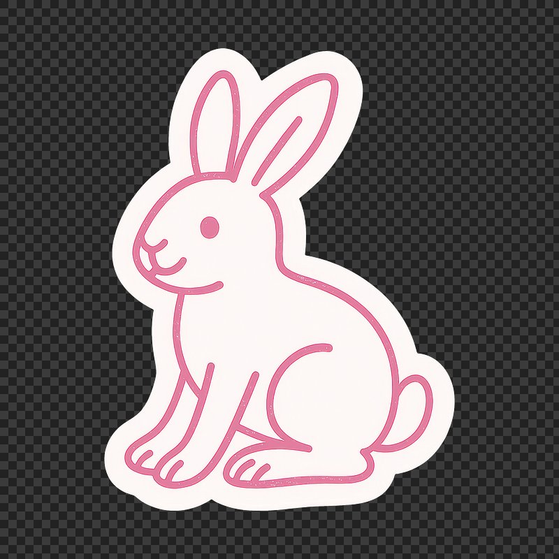 Pink Rabbits Sticker Images | Free Photos, PNG Stickers, Wallpapers ...