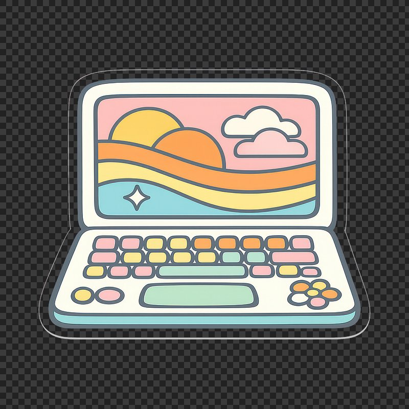 Laptop+stickers Design Texture Images | Free Photos, PNG Stickers ...