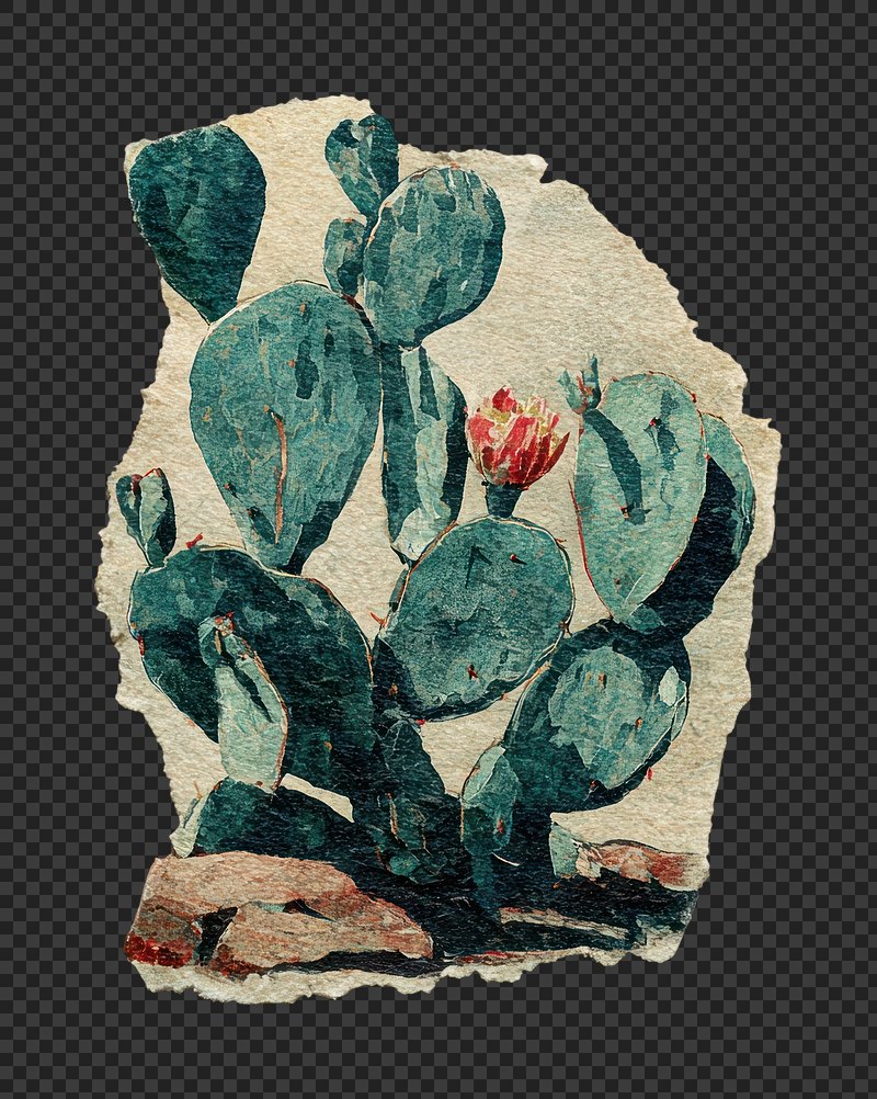 Vintage Cactus PNG Paper Images | Free Photos, PNG Stickers, Wallpapers ...