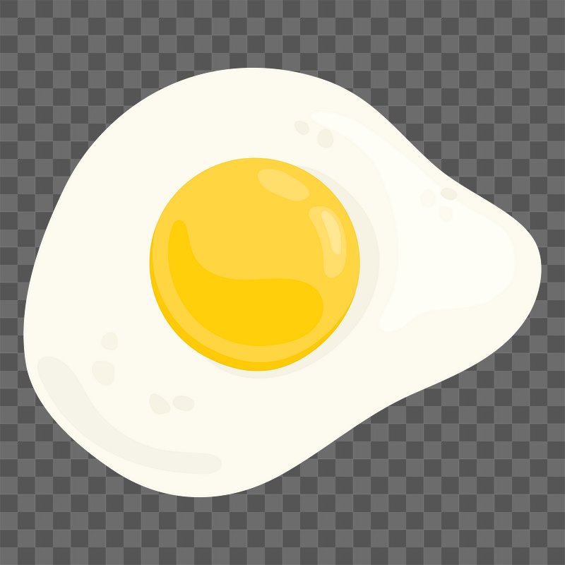 Premium PSD  Sunny side up egg isolated on transparent background