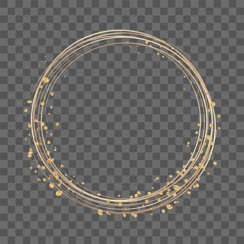 Free: Round gold-colored frame, frame Ornament , Golden Round