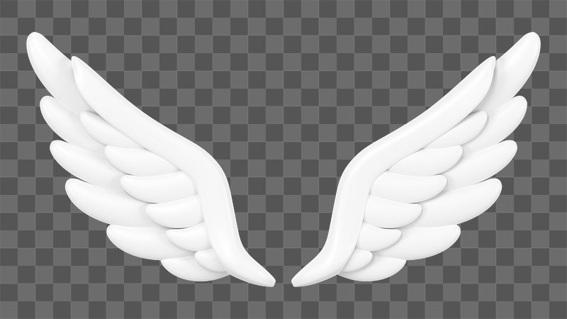 angel wings with halo wallpaper
