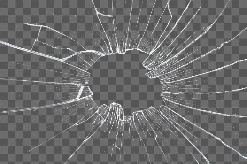 Set of broken shattered glass window pieces Vector Image