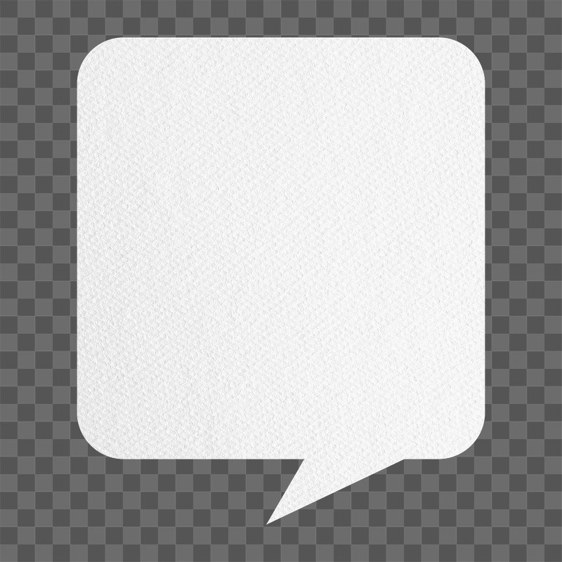 White paper craft textured speech | Free PNG Sticker - rawpixel