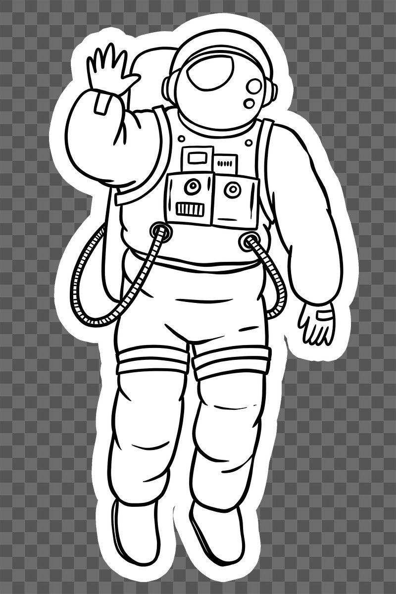 Astronaut in spacesuit sticker design | Free PNG Sticker - rawpixel