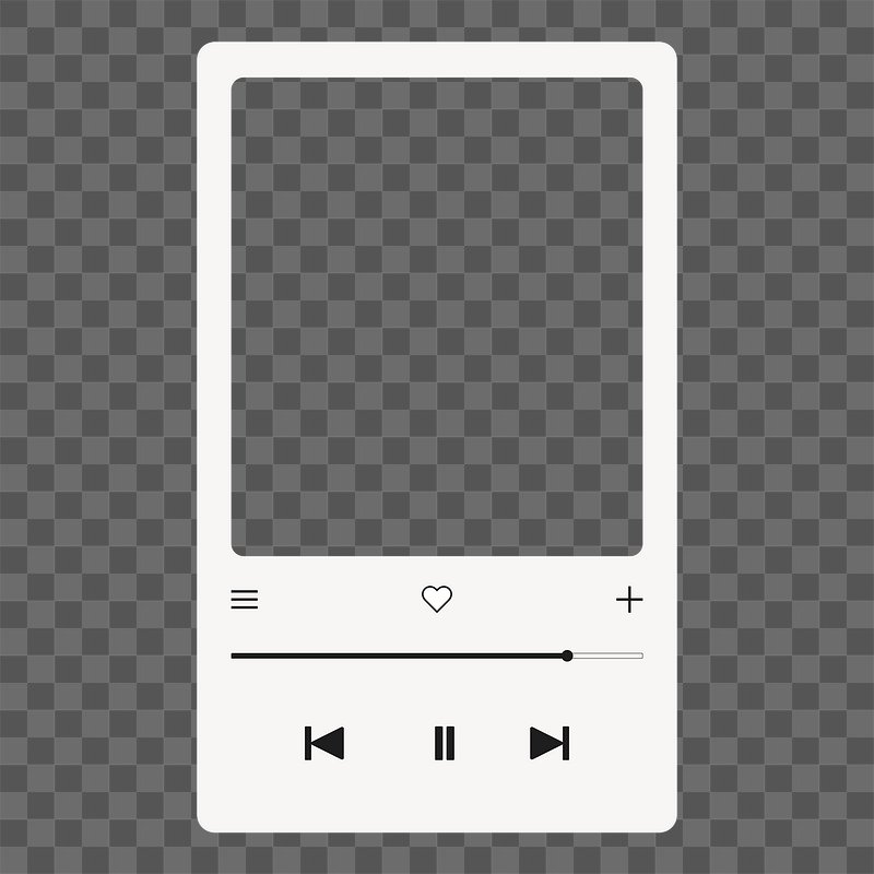 Png audio player screen frame, | Premium PNG Sticker - rawpixel