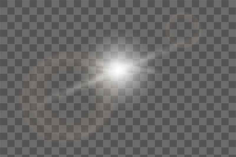 White Lens Flare Effect PNG