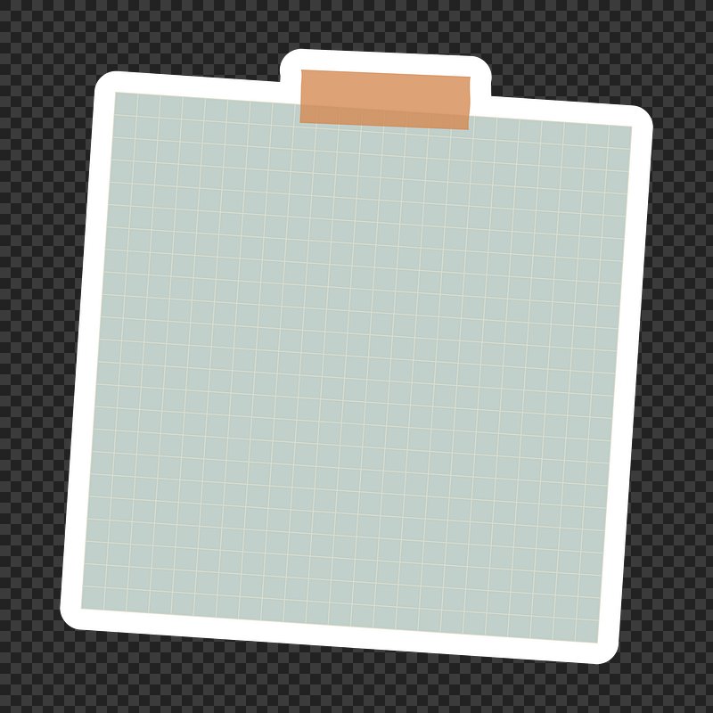 Sage green grid notepaper journal | Premium PNG Sticker - rawpixel