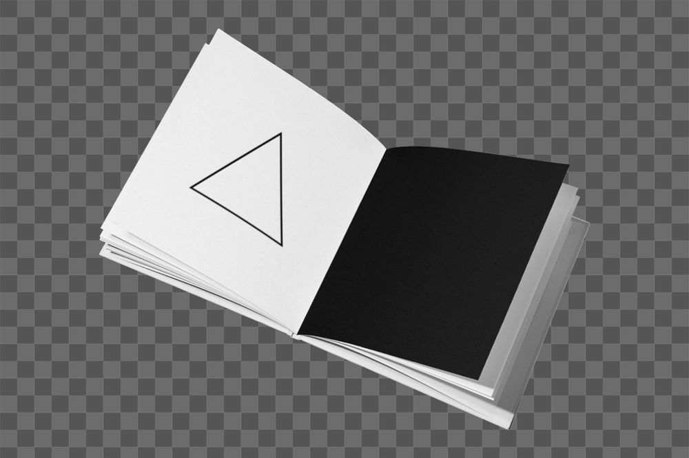 Opened book mockup, minimal magazine