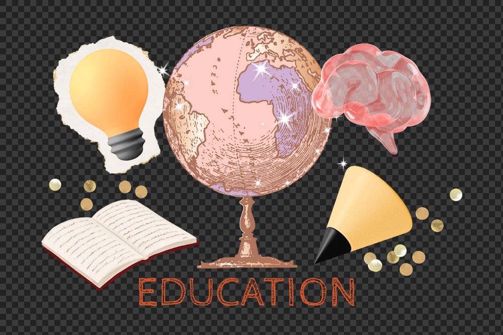 Education png element, editable collage remix design