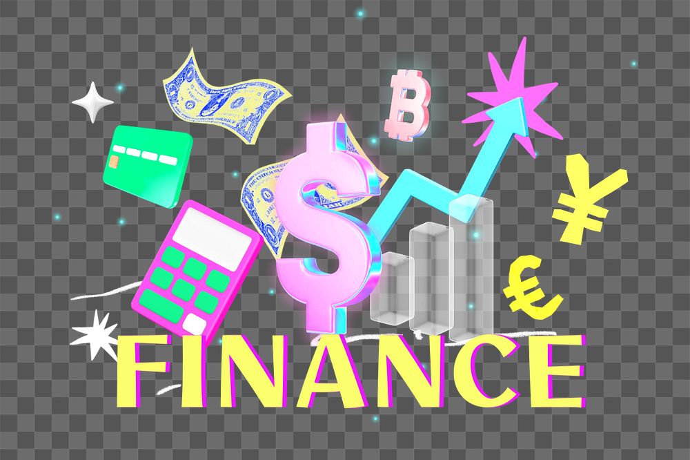 Finance png element, editable collage remix