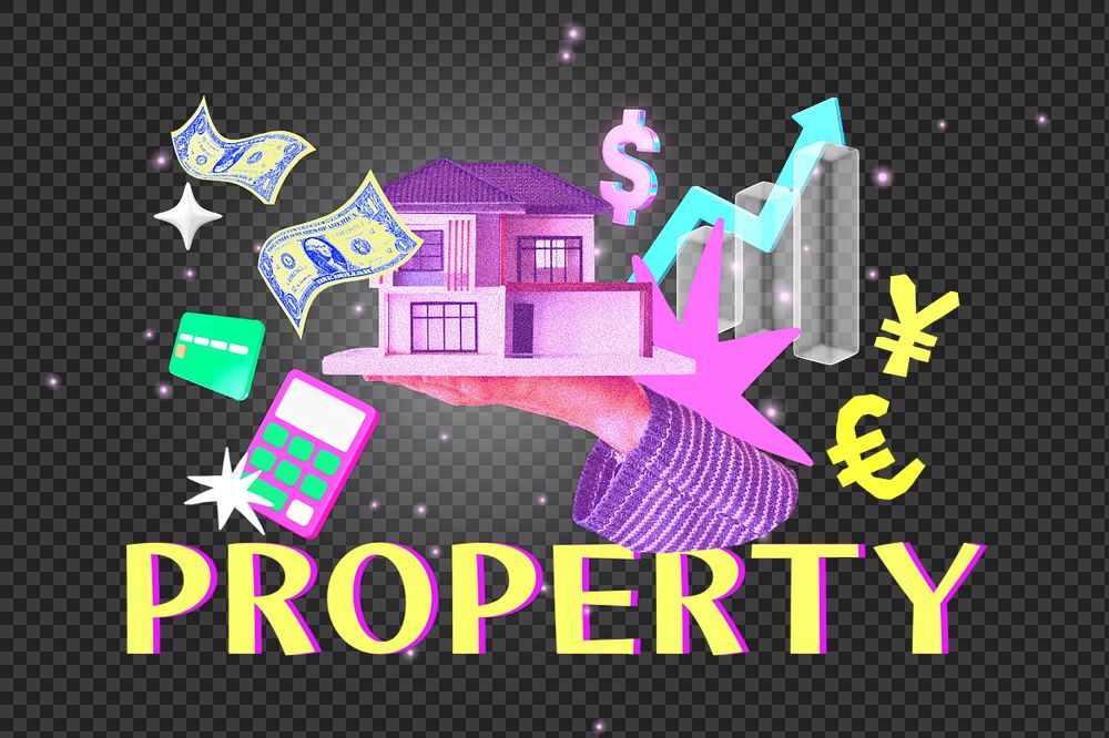 Property png element, editable collage remix