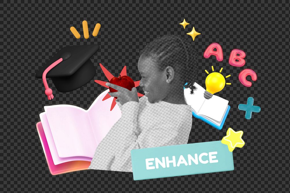 Enhance, editable word, 3D remix