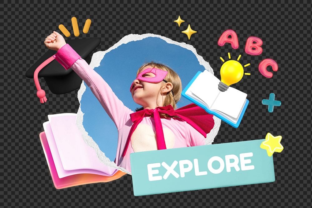 Explore, editable word, 3D remix