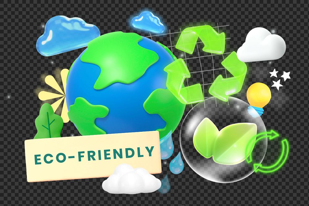 Eco friendly, editable word collage remix