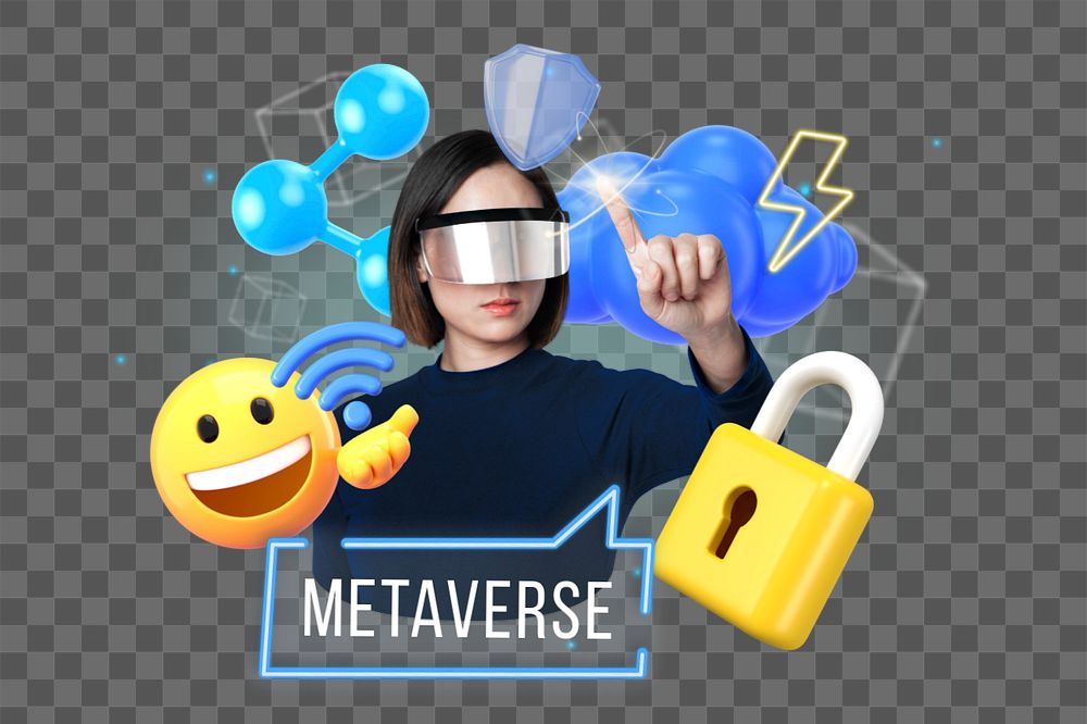 Metaverse, editable word, 3D remix