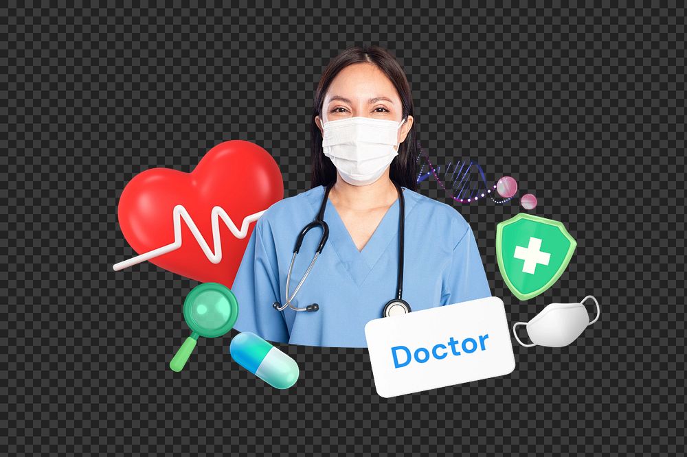 Doctor, editable word, 3D remix