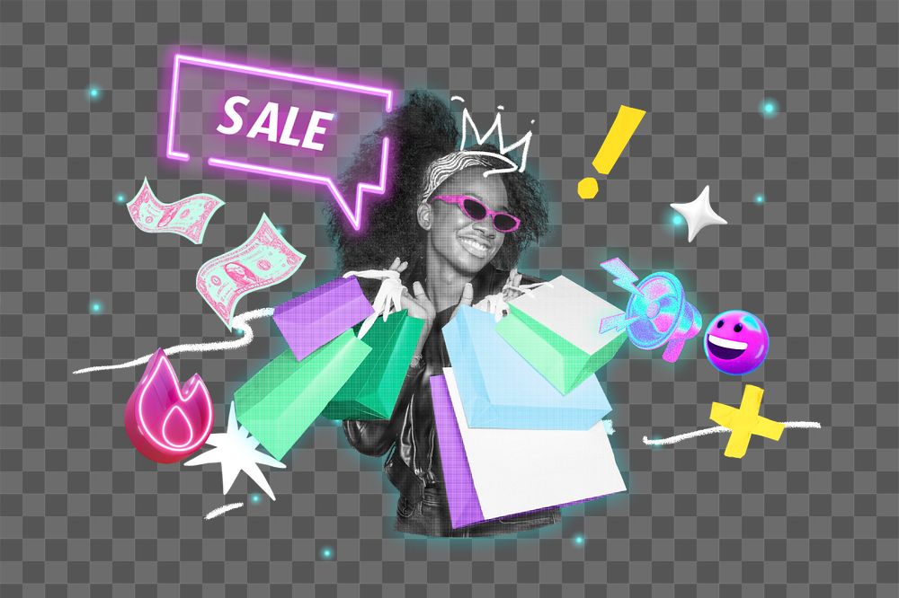 Sale png element, editable collage remix