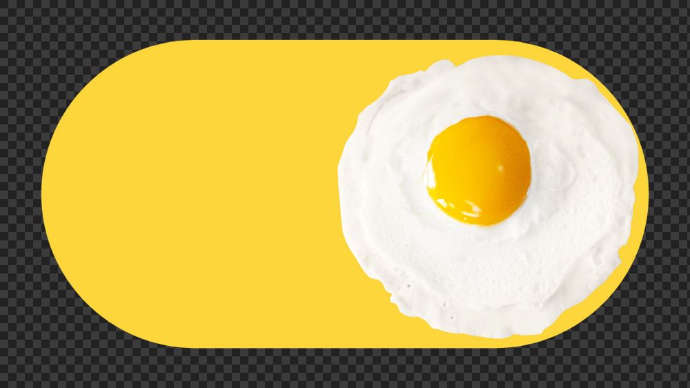 Fried egg slide icon png, editable design