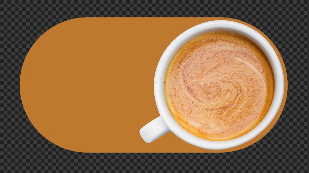 Coffee cup slide icon png, editable design