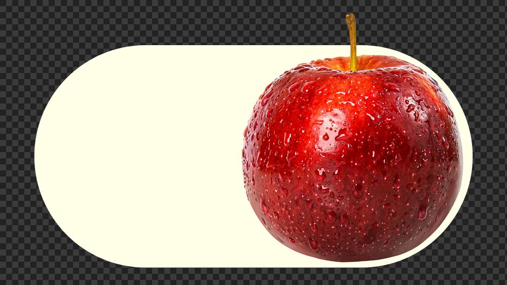 Red apple slide icon png, editable design