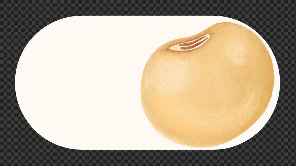 Soybean slide icon png, editable design