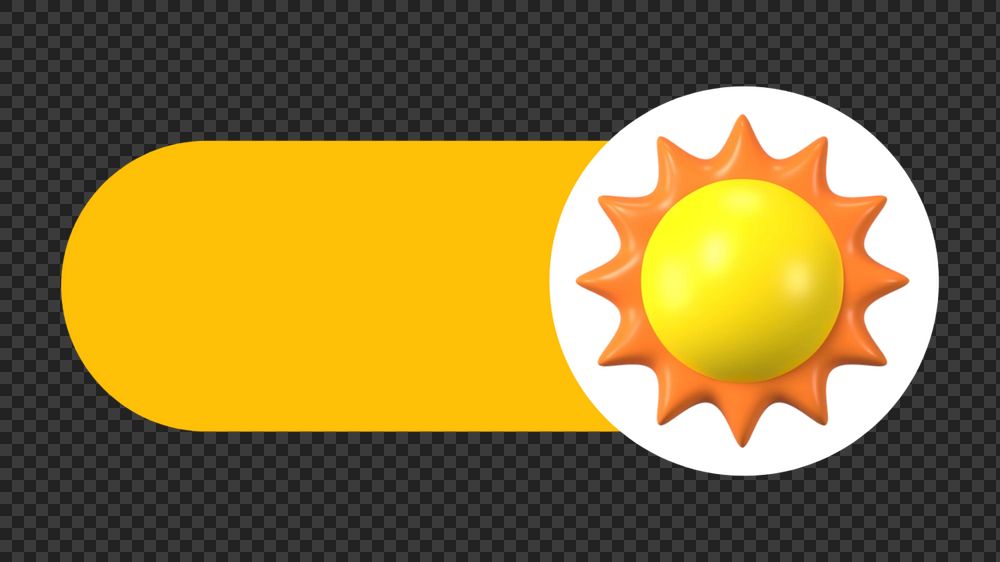 Sun slide icon png, editable design
