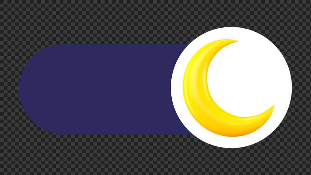 Crescent moon slide icon png, editable design
