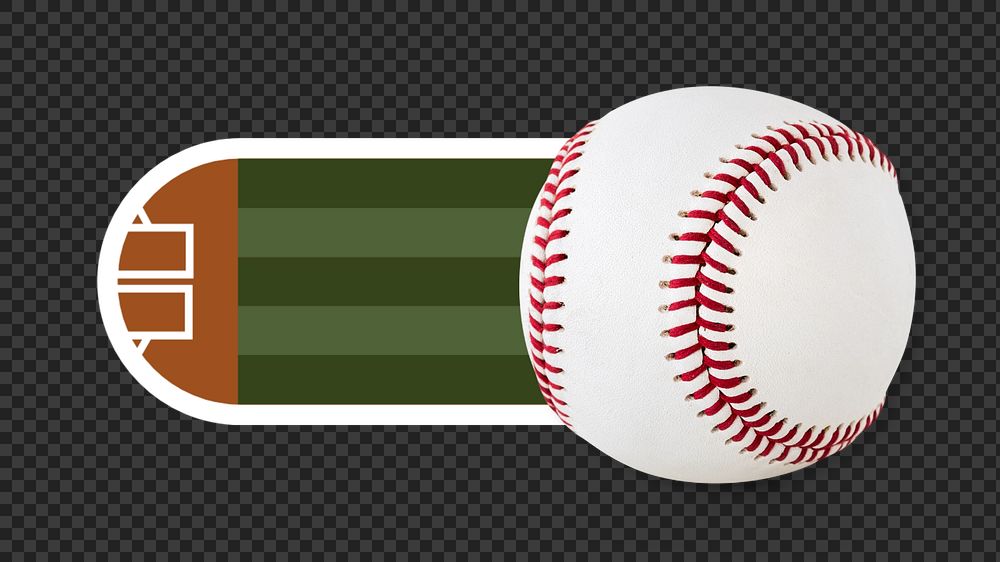 Baseball slide icon png, editable design