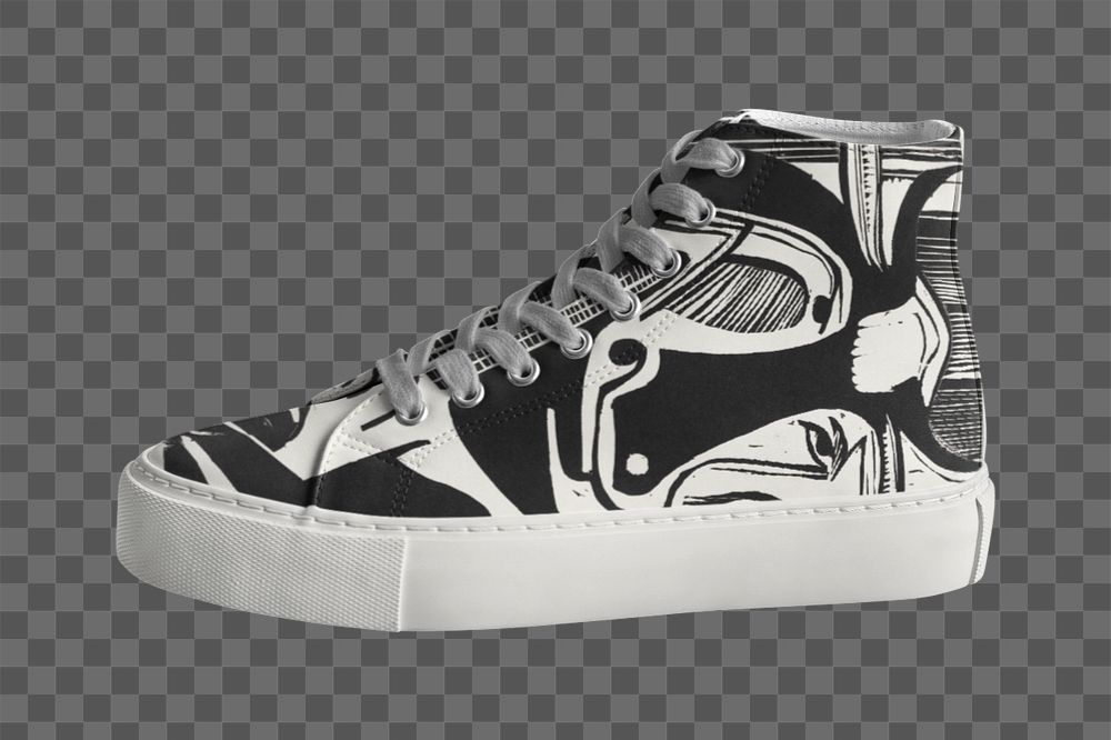 Abstract sneaker mockup, footwear, street fashion