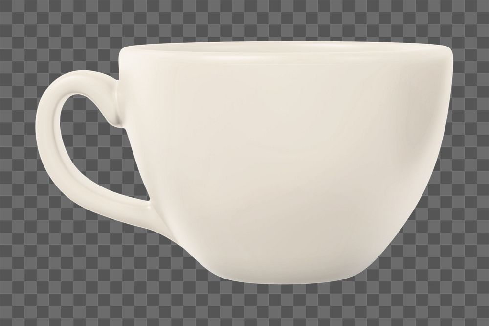 Ceramic coffee cup mockup, off-white design