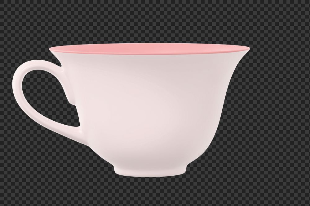 Tea cup mockup, pink product design