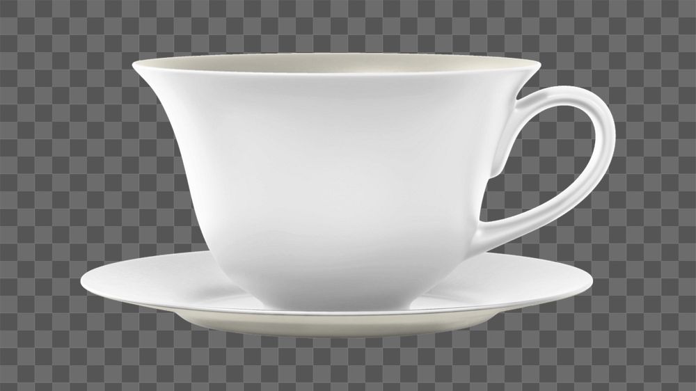 Tea cup, saucer mockup, product design