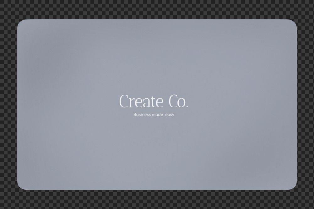 Business card mockup, gray 3D rendering design 