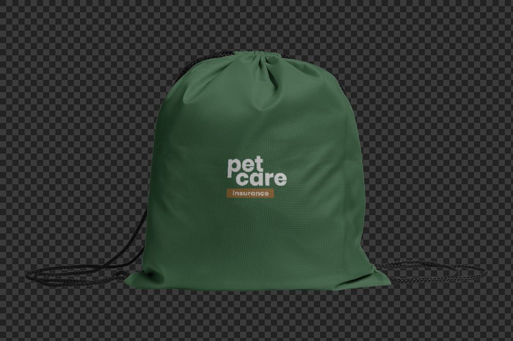 Drawstring bag mockup, editable design 