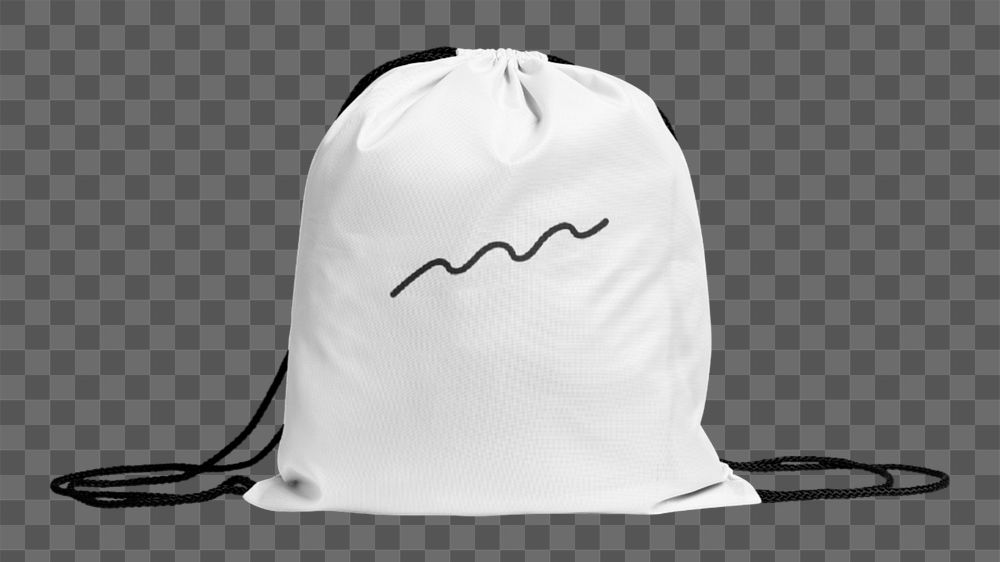 Drawstring bag mockup, editable design