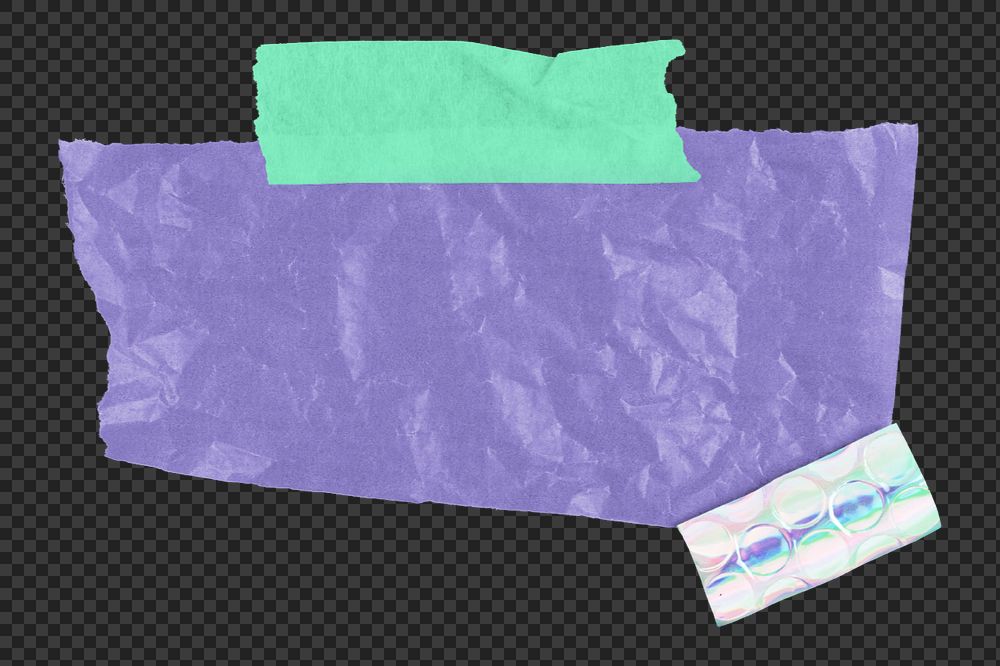 Taped paper note mockup element, customizable design
