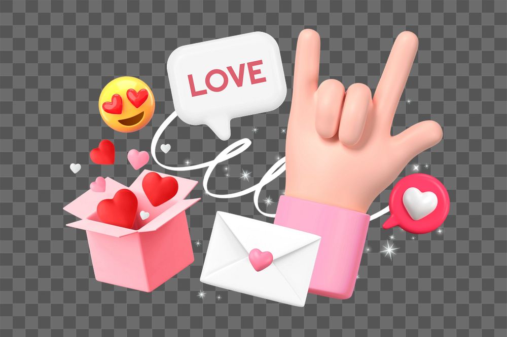 Love letter png element, editable collage remix design