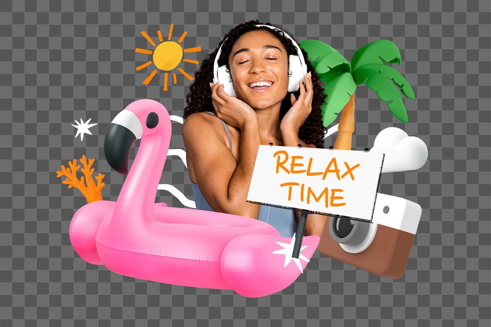 Relax time, editable word 3D remix