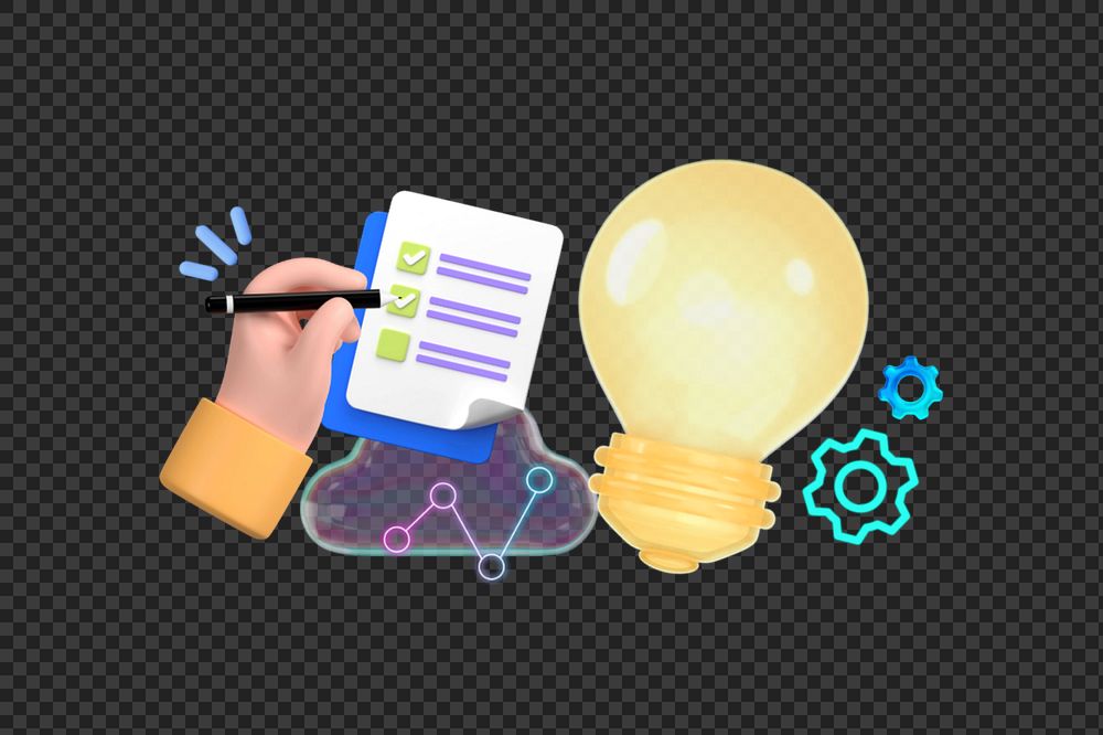Innovation png element, editable collage remix design