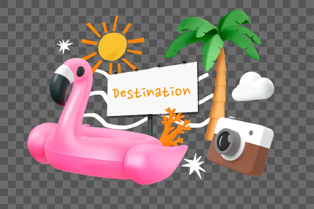 Destination, editable word 3D remix