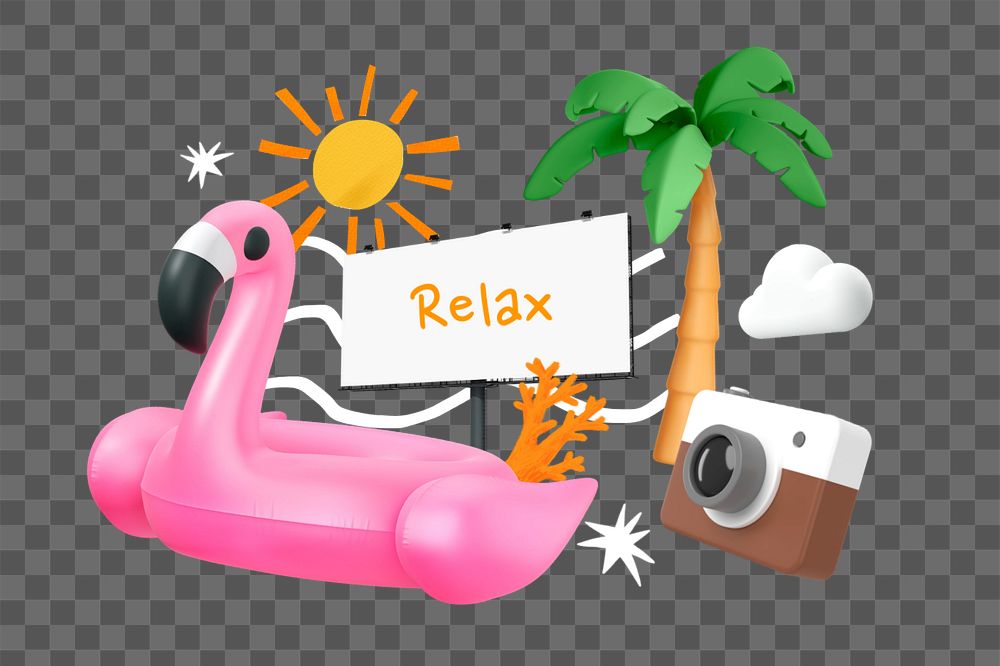 Relax, editable word 3D remix